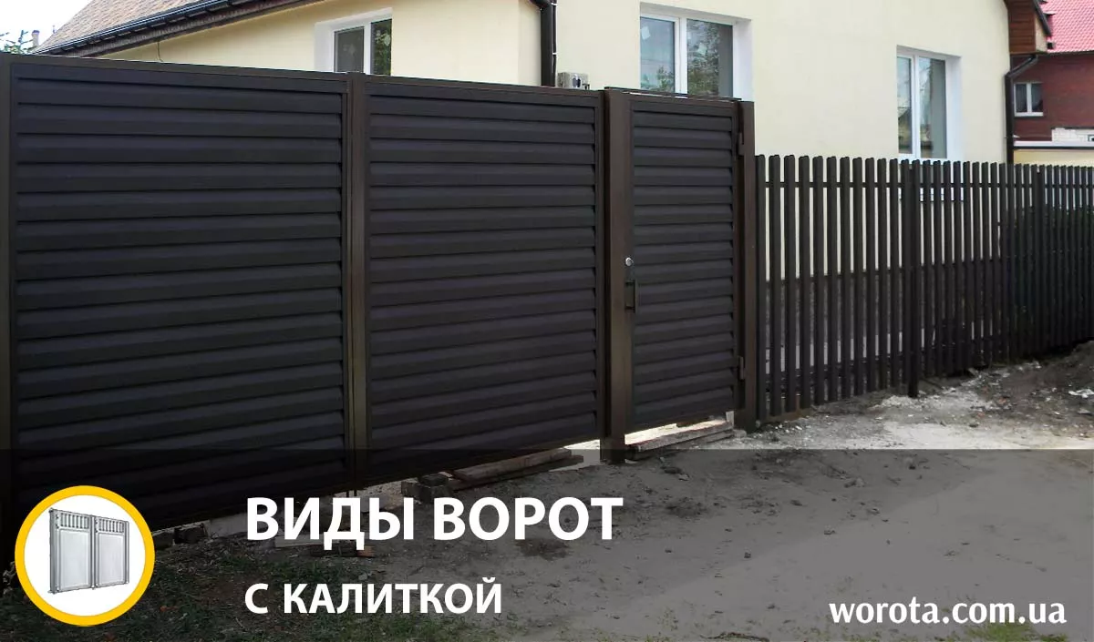Виды ворот с калиткой