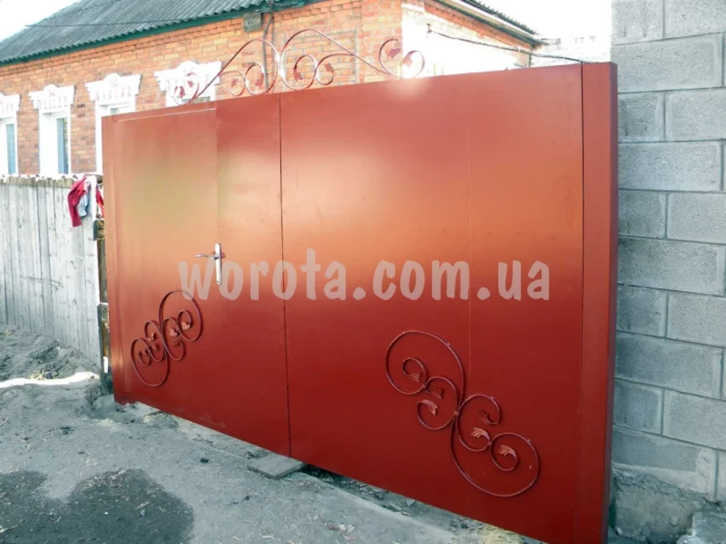 Ворота металлические - вариант 1