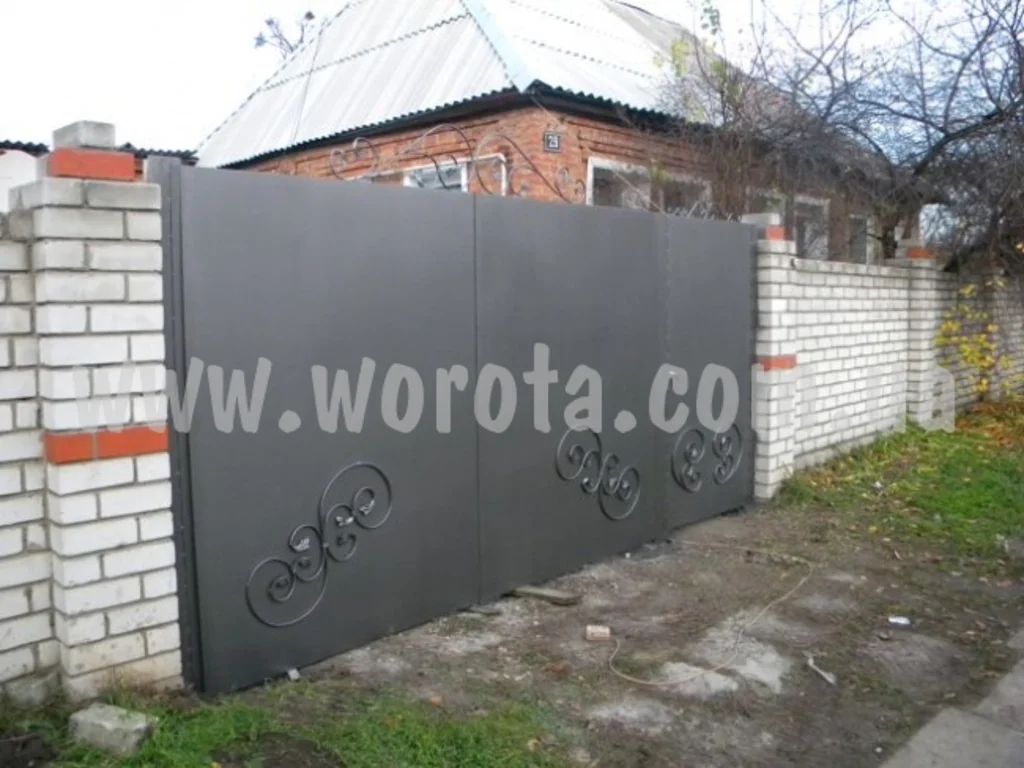 Ворота металлические - вариант 3